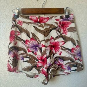 Charlotte Russe floral high waisted short shorts